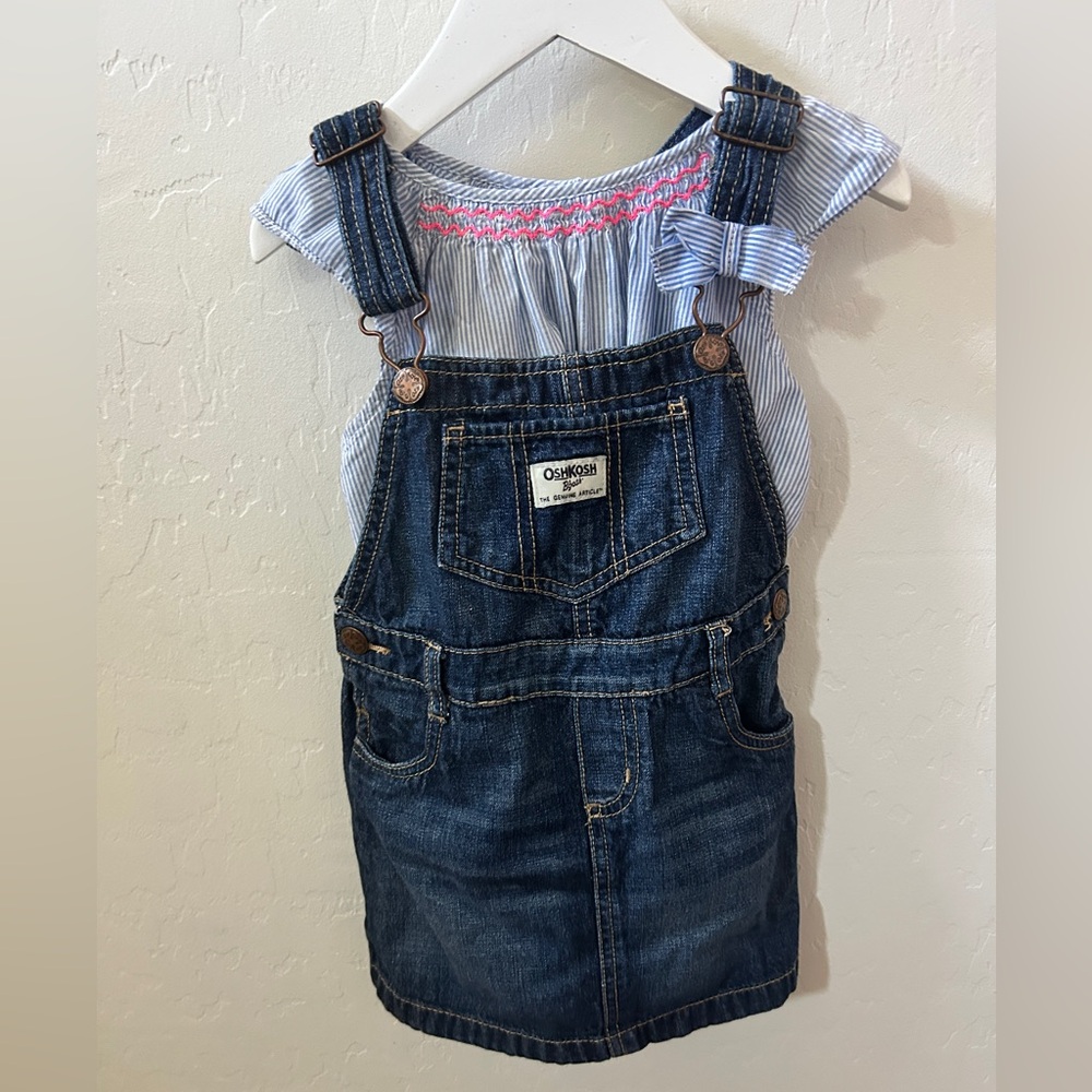 OshKosh B'gosh Blue Denim Kids Overall Dress
